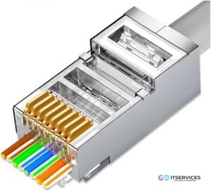 RJ45 Cat 5e FTP Pass Throught Connector